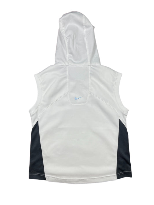 Y2k Nike Shox Sleeveless Sport Hoodie White Blue - XS