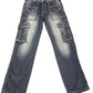 Y2k Min Hao Bootcut denim Pants Blue - M