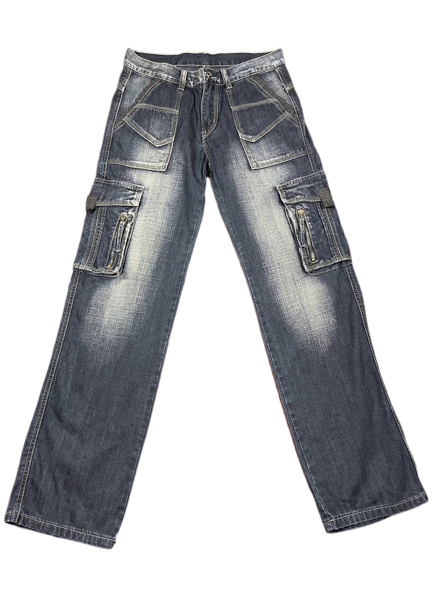 Y2k Min Hao Bootcut denim Pants Blue - M