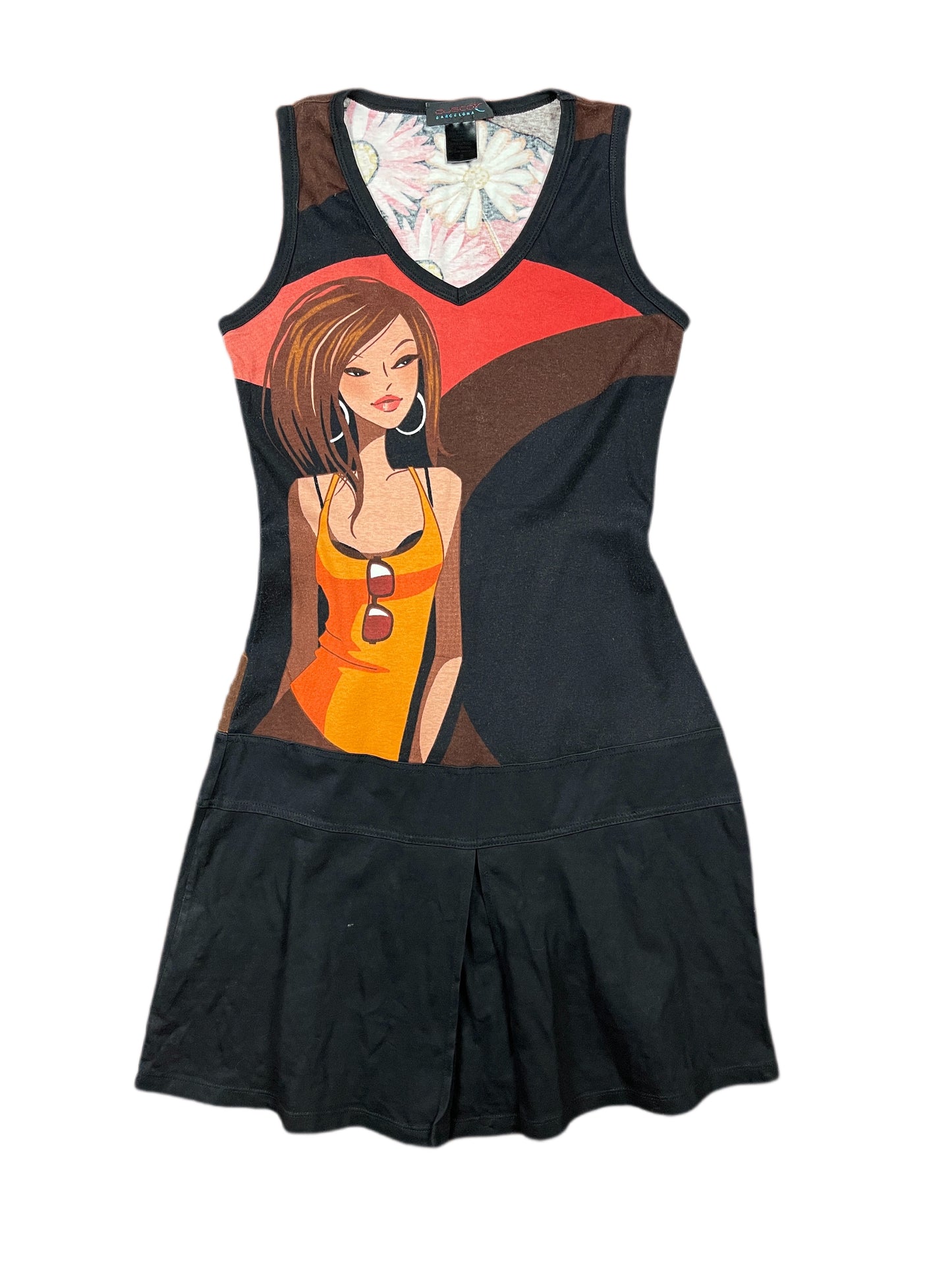 Vintage Custo Barcelona Sleeveless Dress Black - S