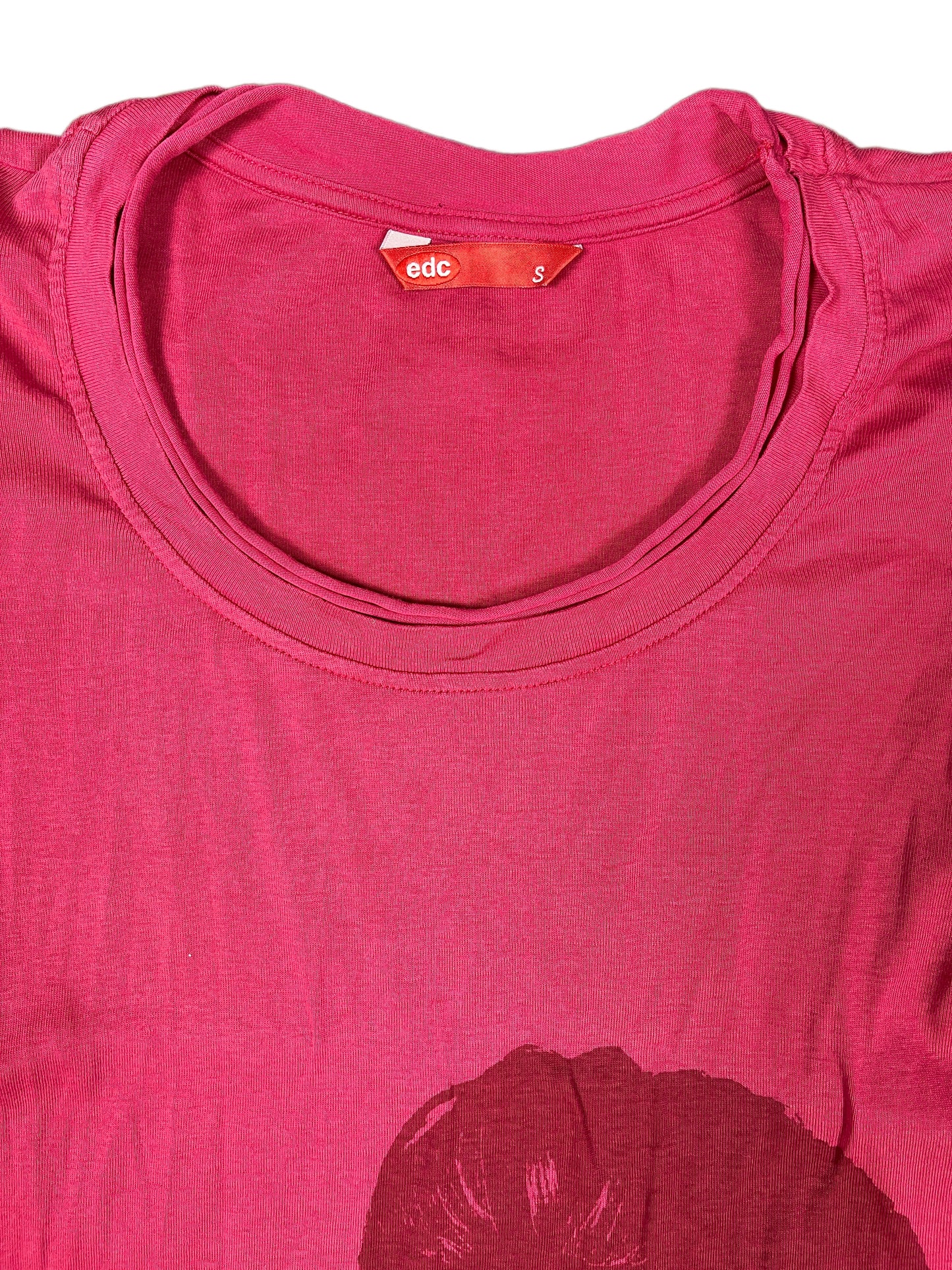 Y2k Esprit Short Sleeve Top Pink - S
