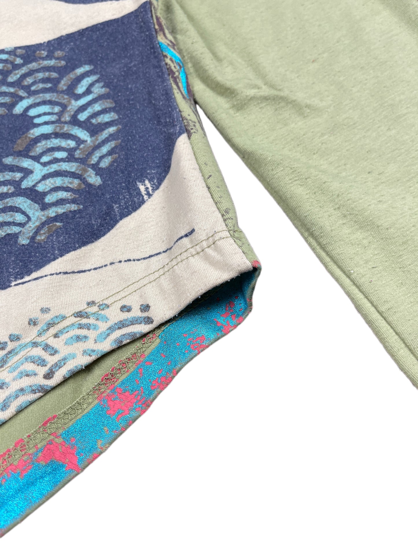 Y2k Custo Barcelona Long Sleeve Top Khaki - M