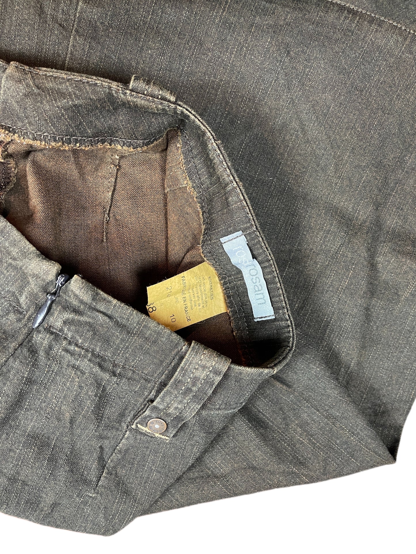 Vintage Rosa Rosam Denim Skirt Brown - M