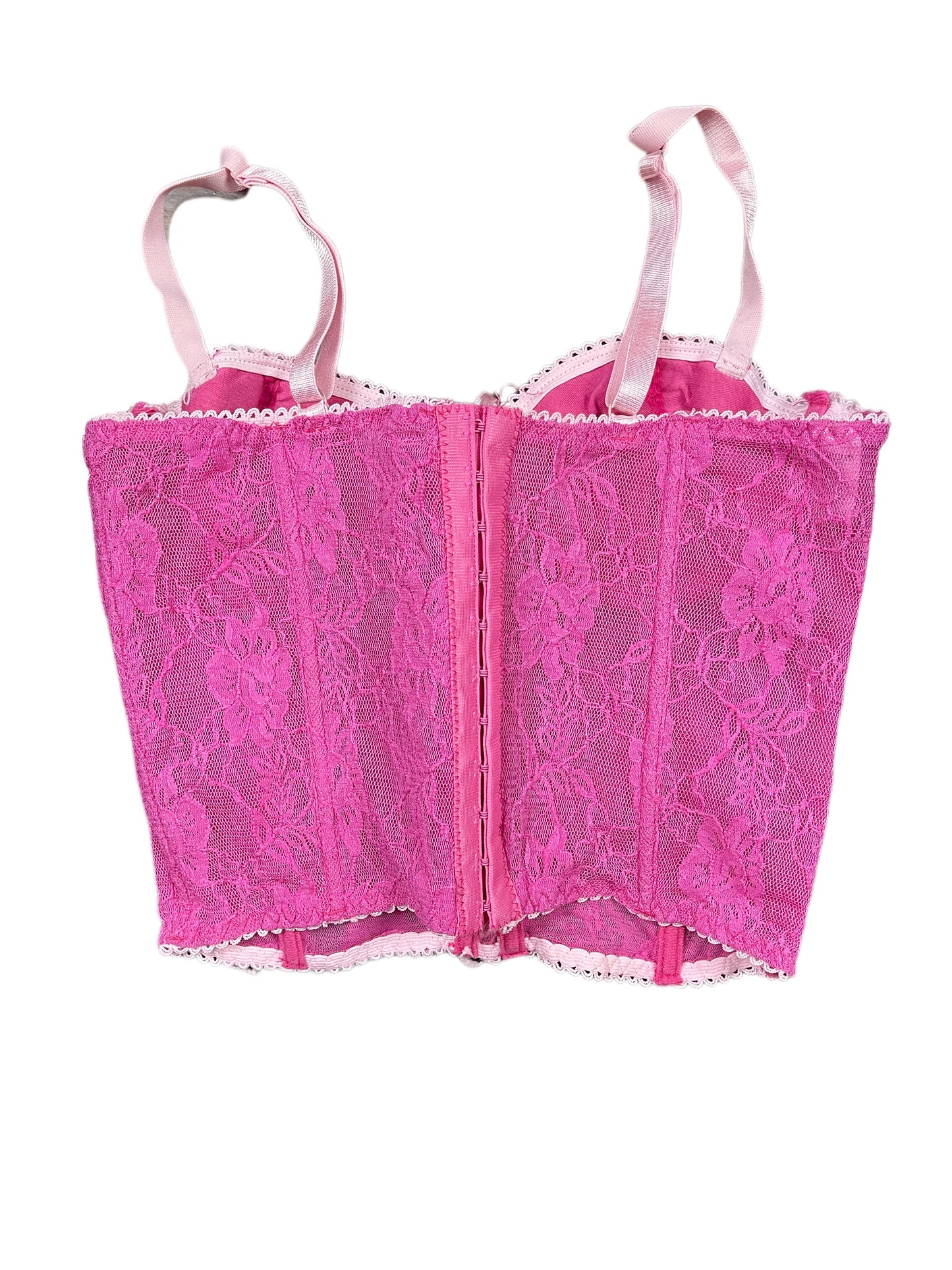Y2k Corset Pink Sleeveless Top - S