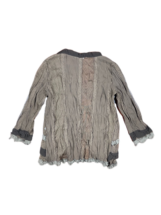 Y2k Evalinka Long Sleeve Top Brown - M