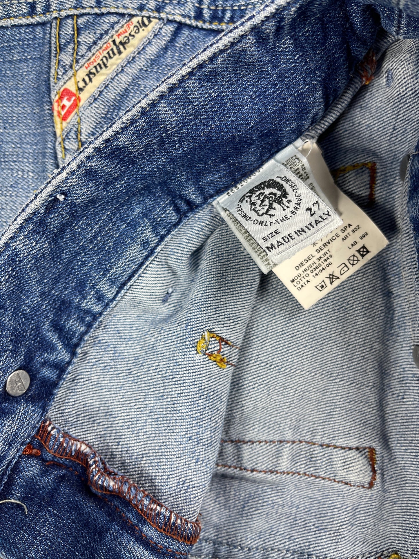 Y2k Diesel Denim Skirt Blue - S