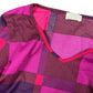 Y2k Promod Geometric Long Sleeve Top Pink Tones - S