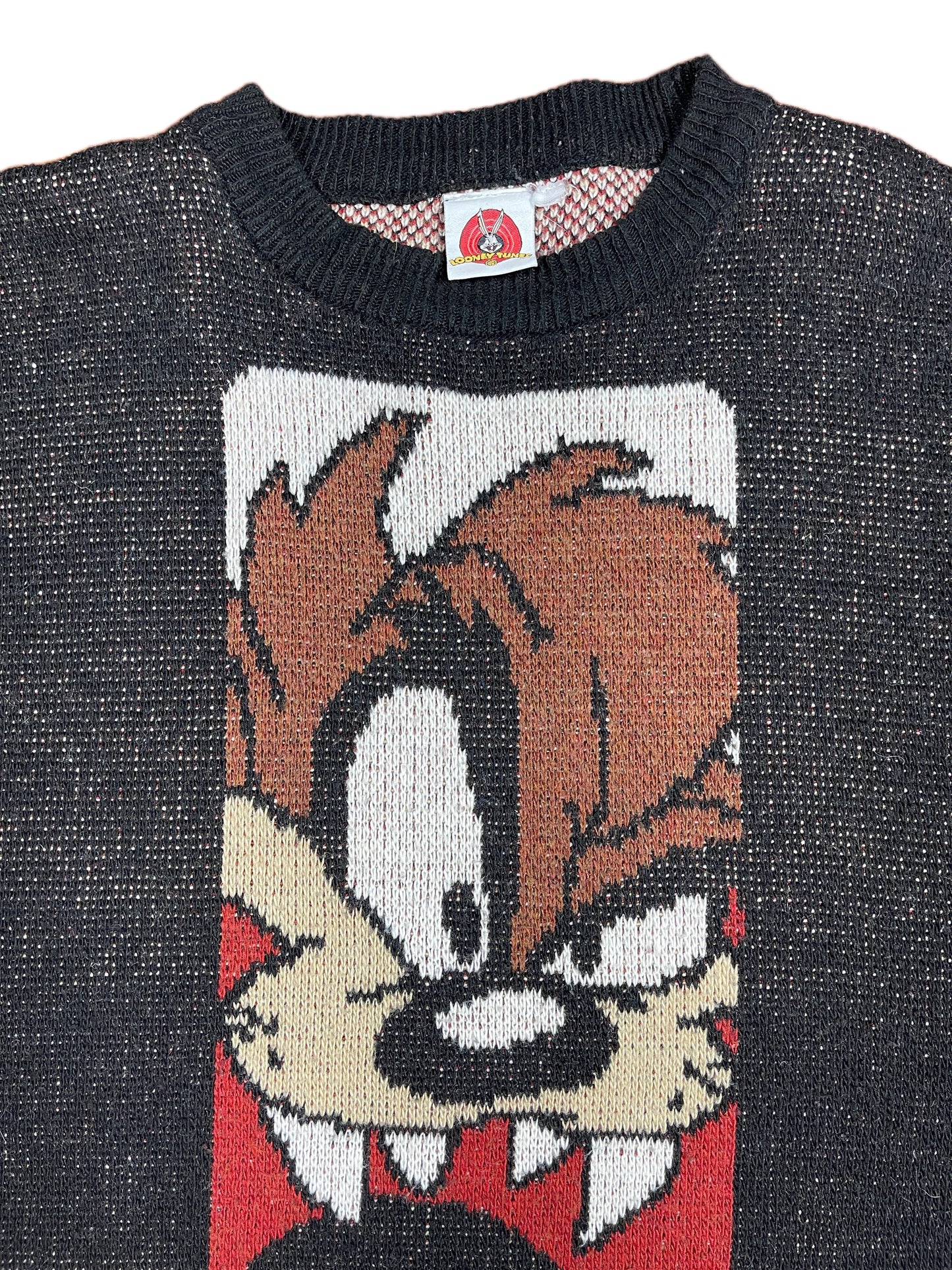 Vintage Looney Tunes 2002 TAZ Tasmanian Devil Chunky Knit Sweatshirt - XXL