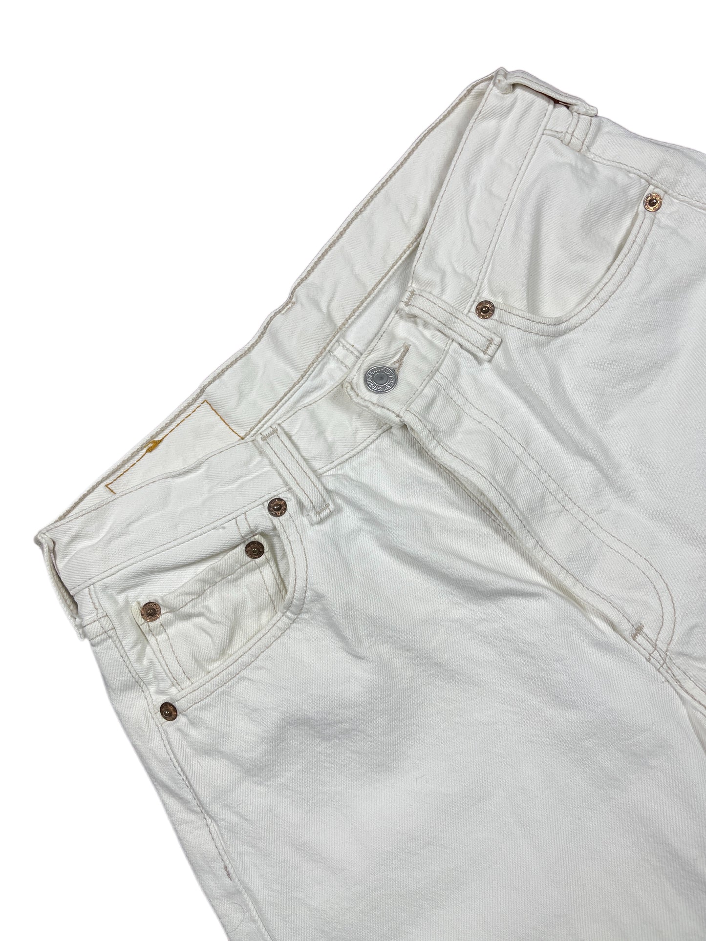 Vintage 501 Levi's Denim Pants White - XS