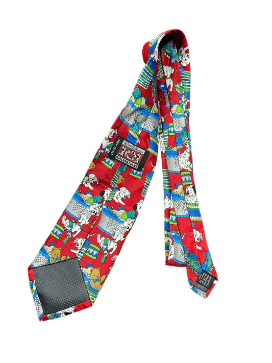 Vintage 101 Dalmatiens Disney Tie Red Multicolor