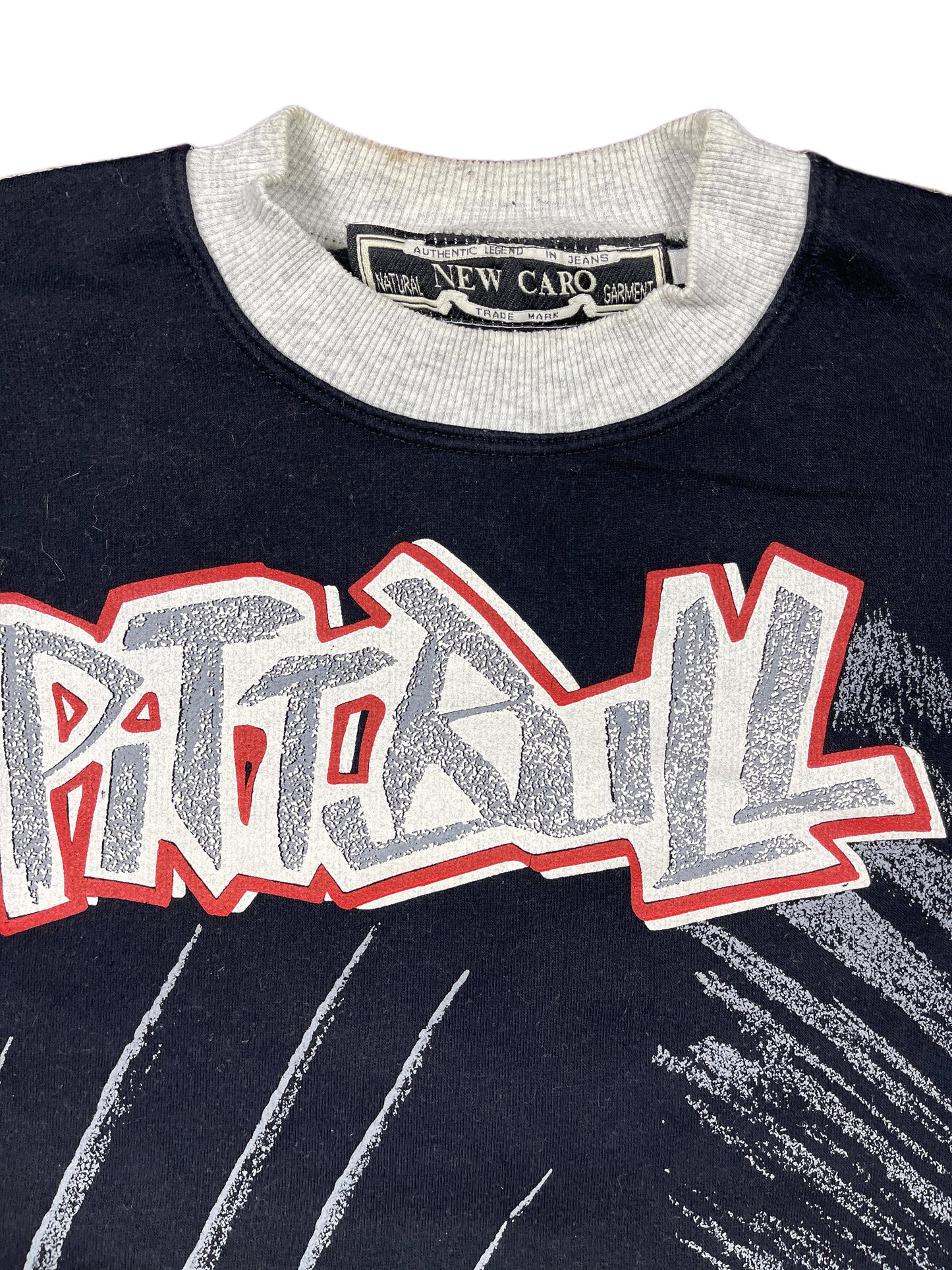 Y2k New Caro Pitbull Sweatshirt Black Gray - M