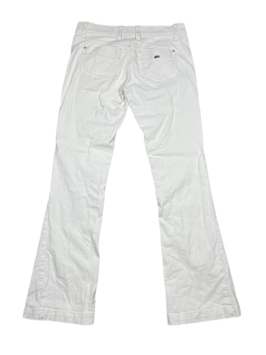 Y2k Miss Sixty Low Waist Flared Denim Pants White - L