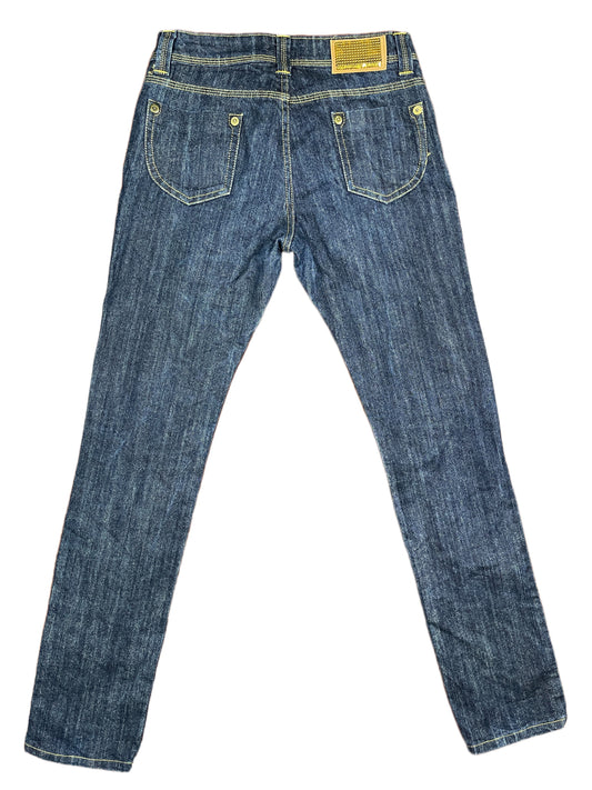 Y2k Miss Sixty Jeans Denim Pants Shiny Blue - M
