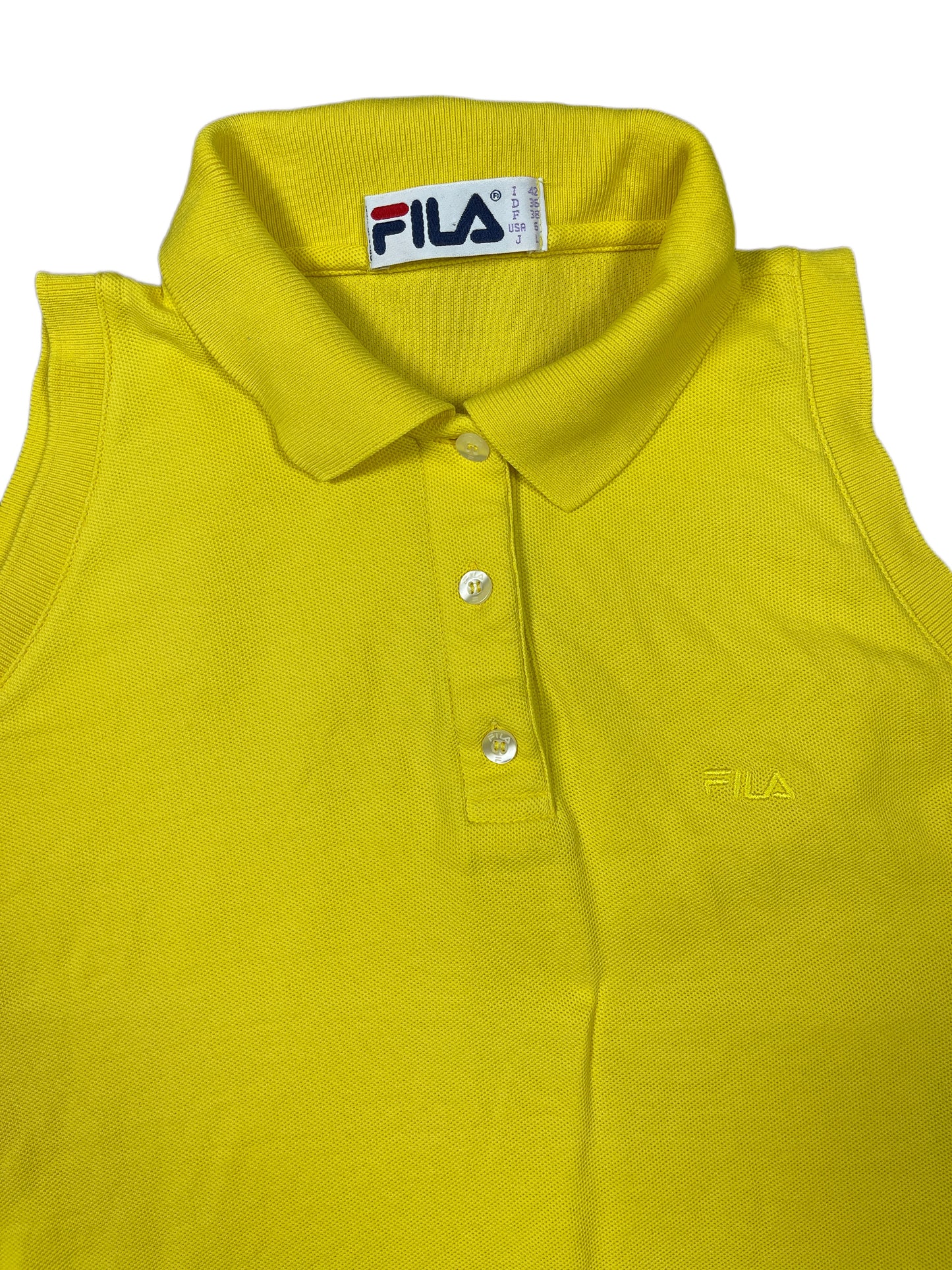Vintage Fila Sleeveless Top Yellow - XL