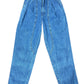 Vintage French Navy High Waist Denim Pants Blue - M
