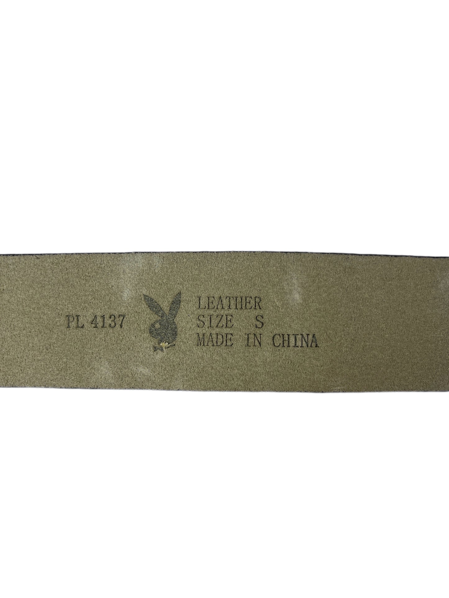 Y2k Playboy Leather and Chain Plug Belt Black 2004