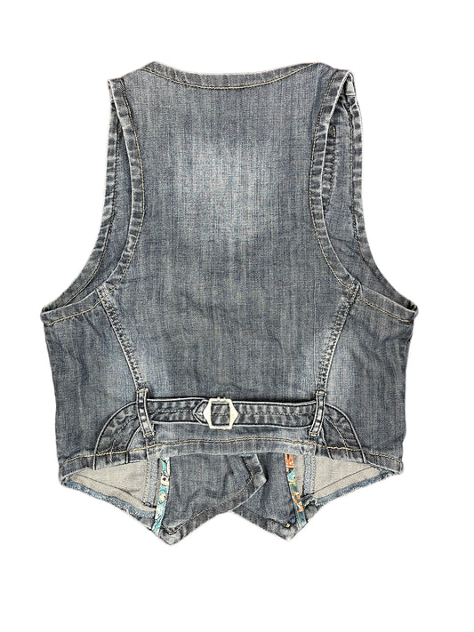 Y2k Mas Fashion Sleeveless Denim Top Blue - L