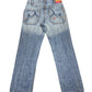 Y2k Caroche Bootcut Denim Pants Blue - S/M