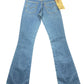 Vintage Levi's Flared Low Waist Denim Pants Blue - M