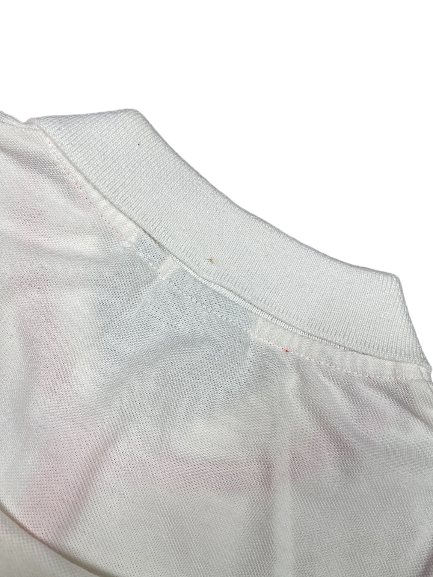 Y2k John Smith Sleeveless Polo Top White Orange - XXL