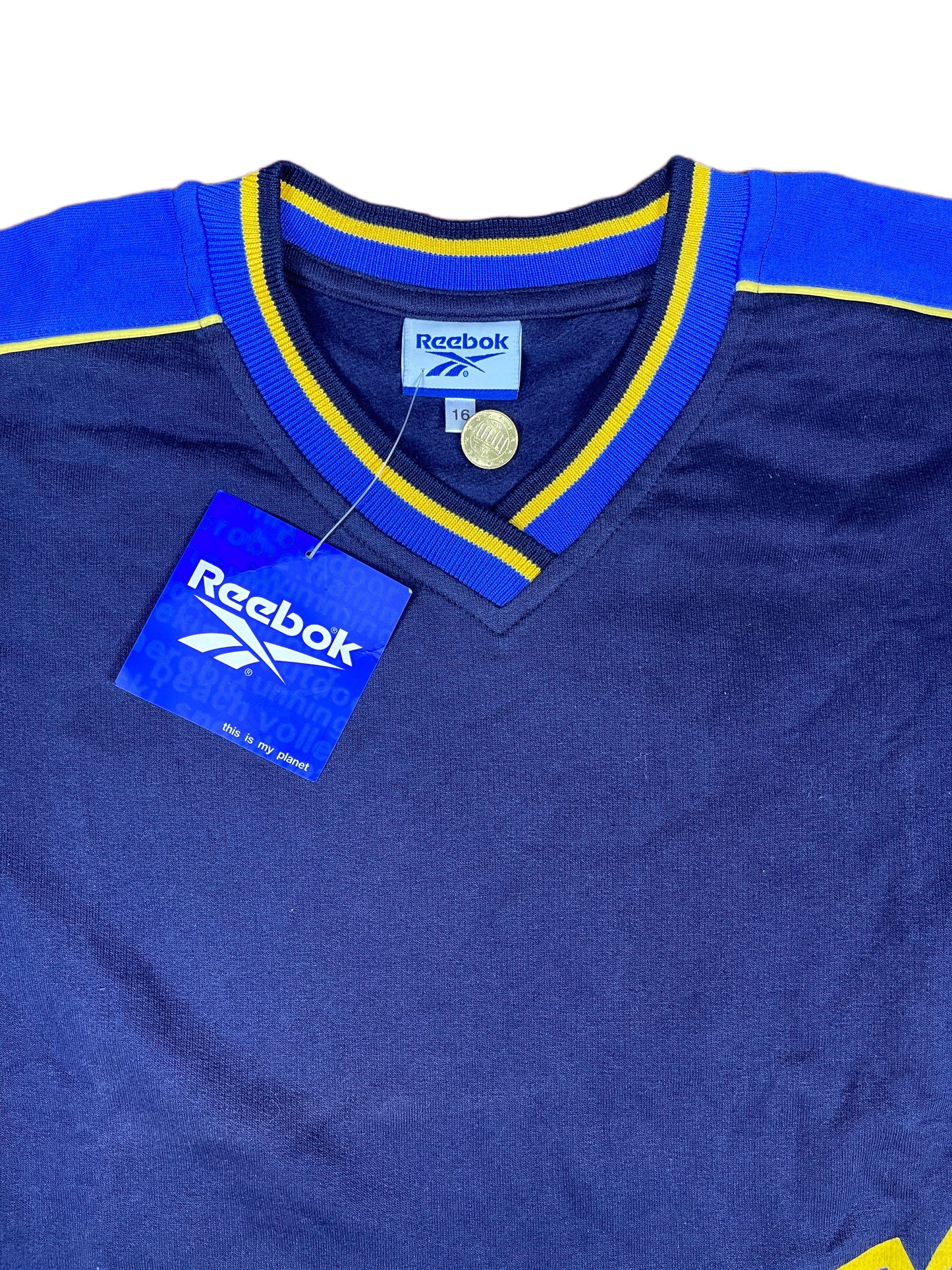 Vintage Reebok Sweatshirt Blue - S