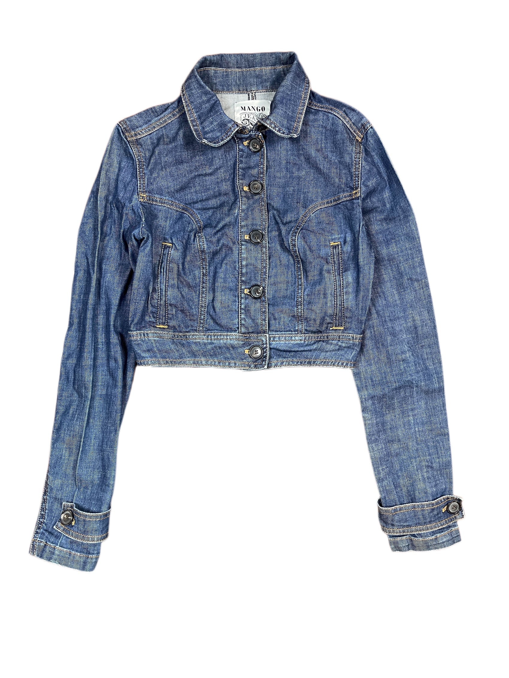 Y2k Mango Denim Jacket Blue - S