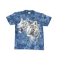 Vintage Rainforest Cafe White Tiger T-Shirt Blue Batik - M