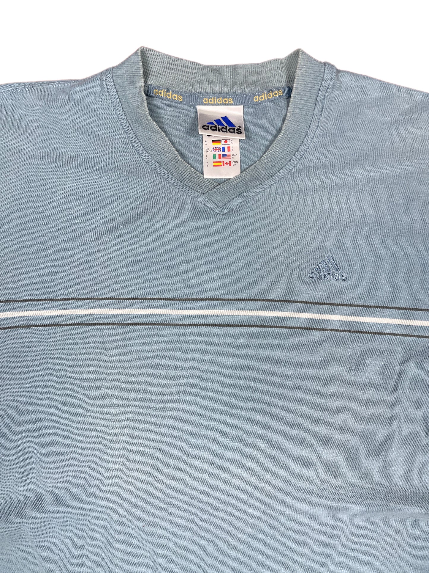 Vintage 2001 Adidas T-Shirt Blue Turquoise - S