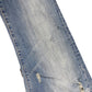 Y2k Replay Low Waist Flared Denim Pants Blue White - S