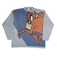 Vintage Looney Tunes 2004 Warner Bros Chunky Knitted Sweatshirt Blue Brown - L