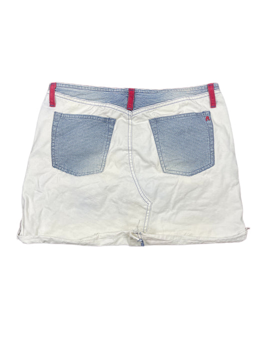 Y2k Replay Denim Skirt Blue White - M
