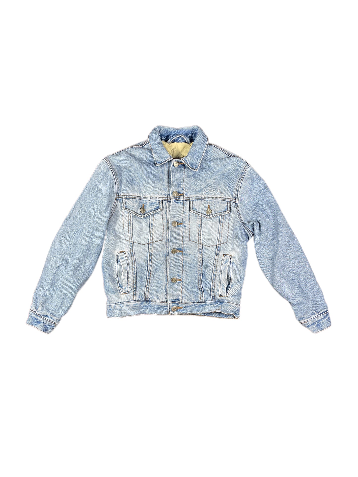 Vintage 1989 Indiana Jones Denim Jacket Passage to India Blue - XS