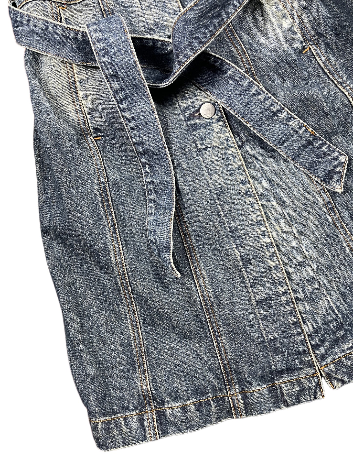 Y2k Miss Sixty Denim Long Sleeve Dress S