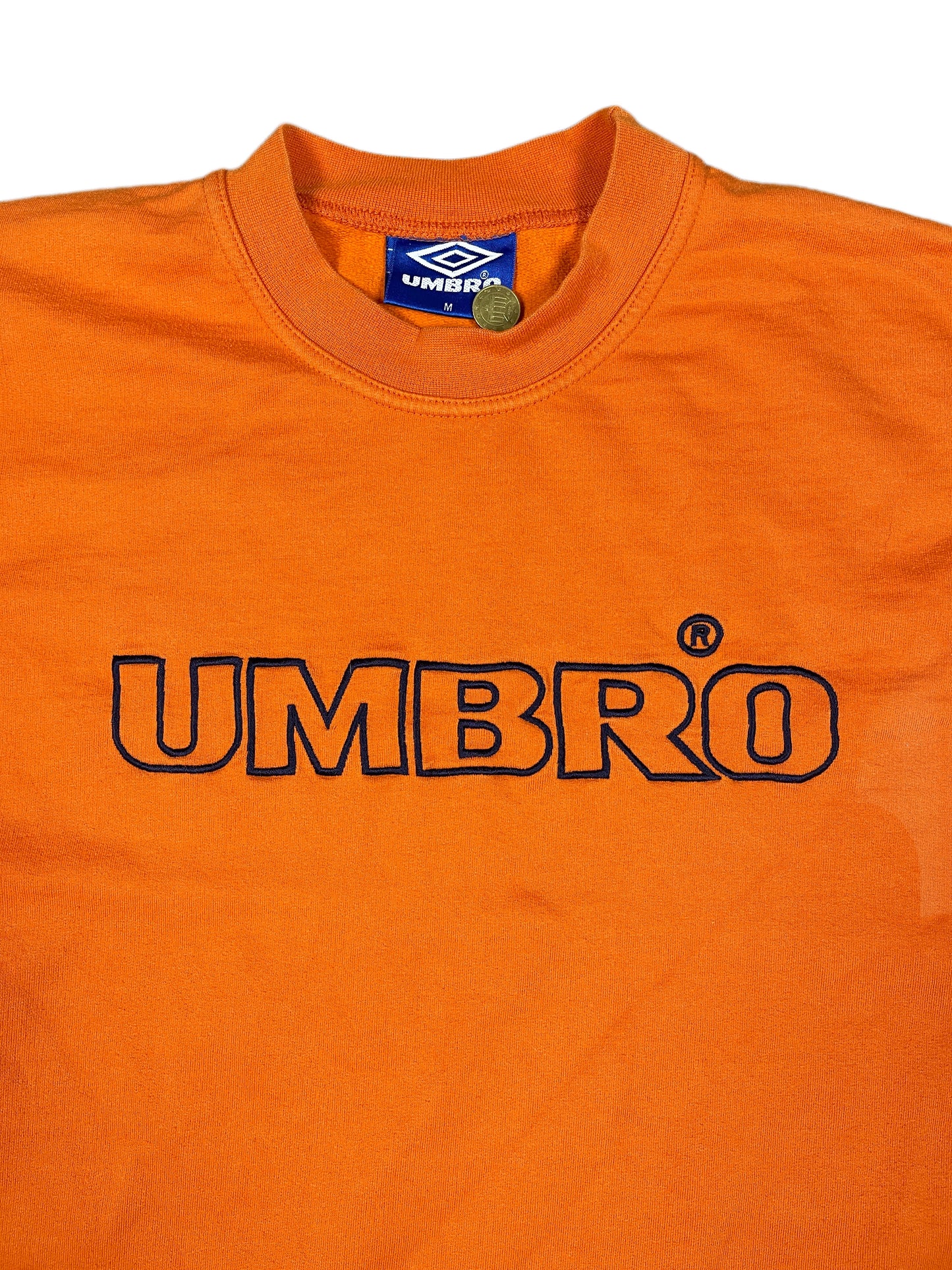 Vintage Umbro 1990s Sweatshirt Orange - M