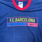 Vintage Nike 1990s Fc Barcelona T-Shirt Navy - L