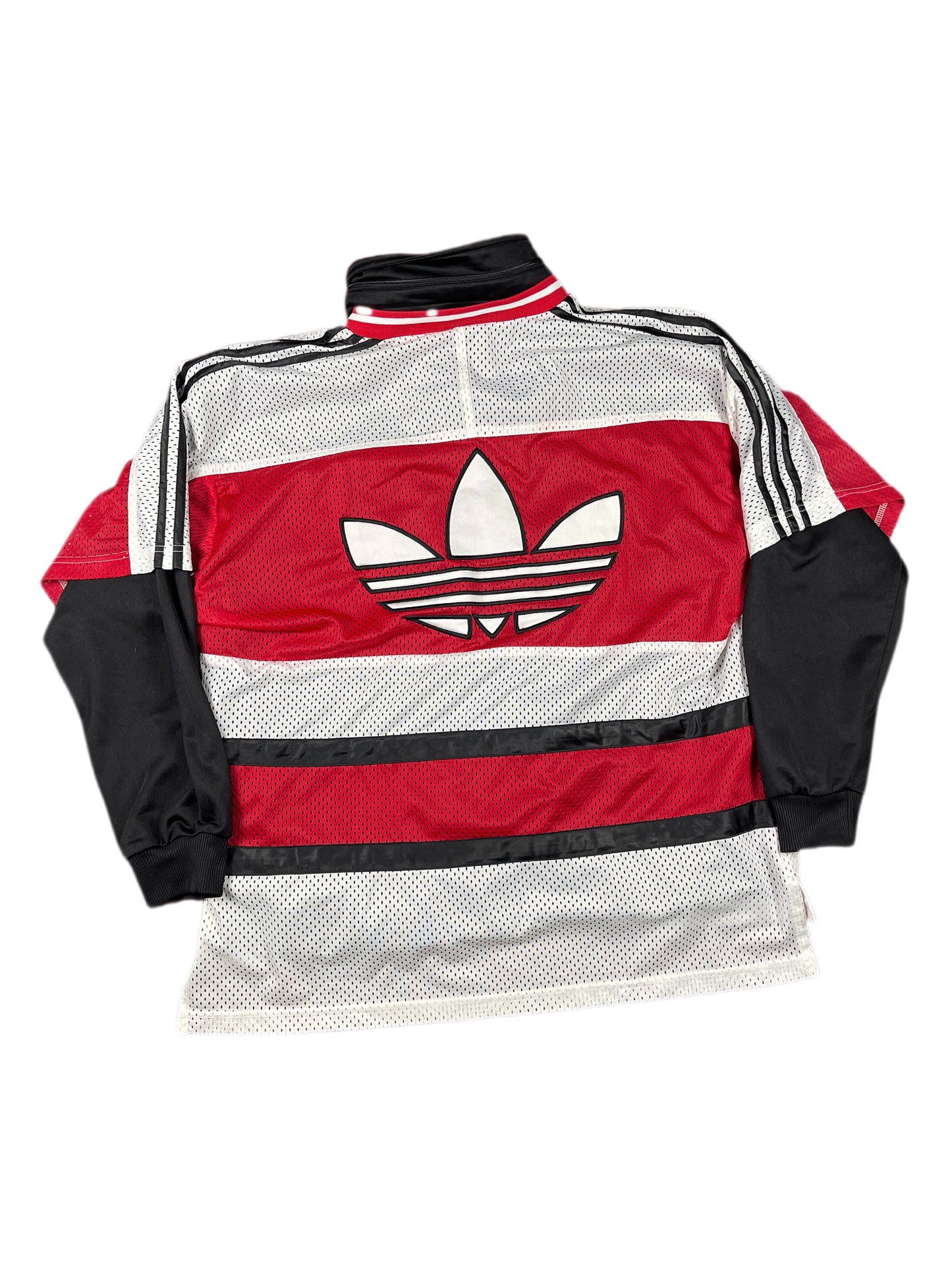 Vintage Adidas Sports Jacket Red Black White - XL