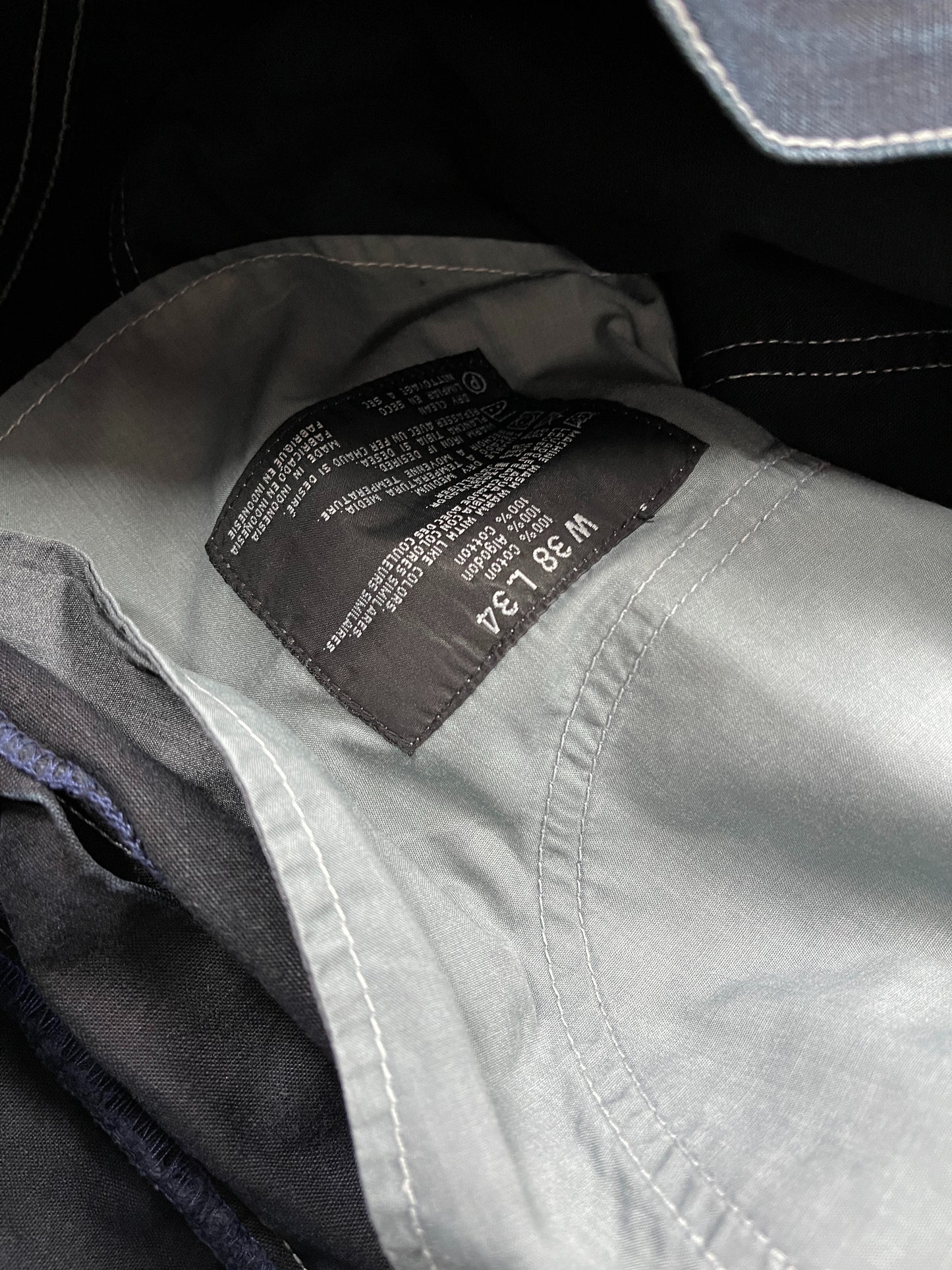 Y2k Dickies Cropped Denim Pants Hip Hop Black - XXL