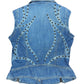 Y2k Versace Jeans Denim Vest Blue - XS
