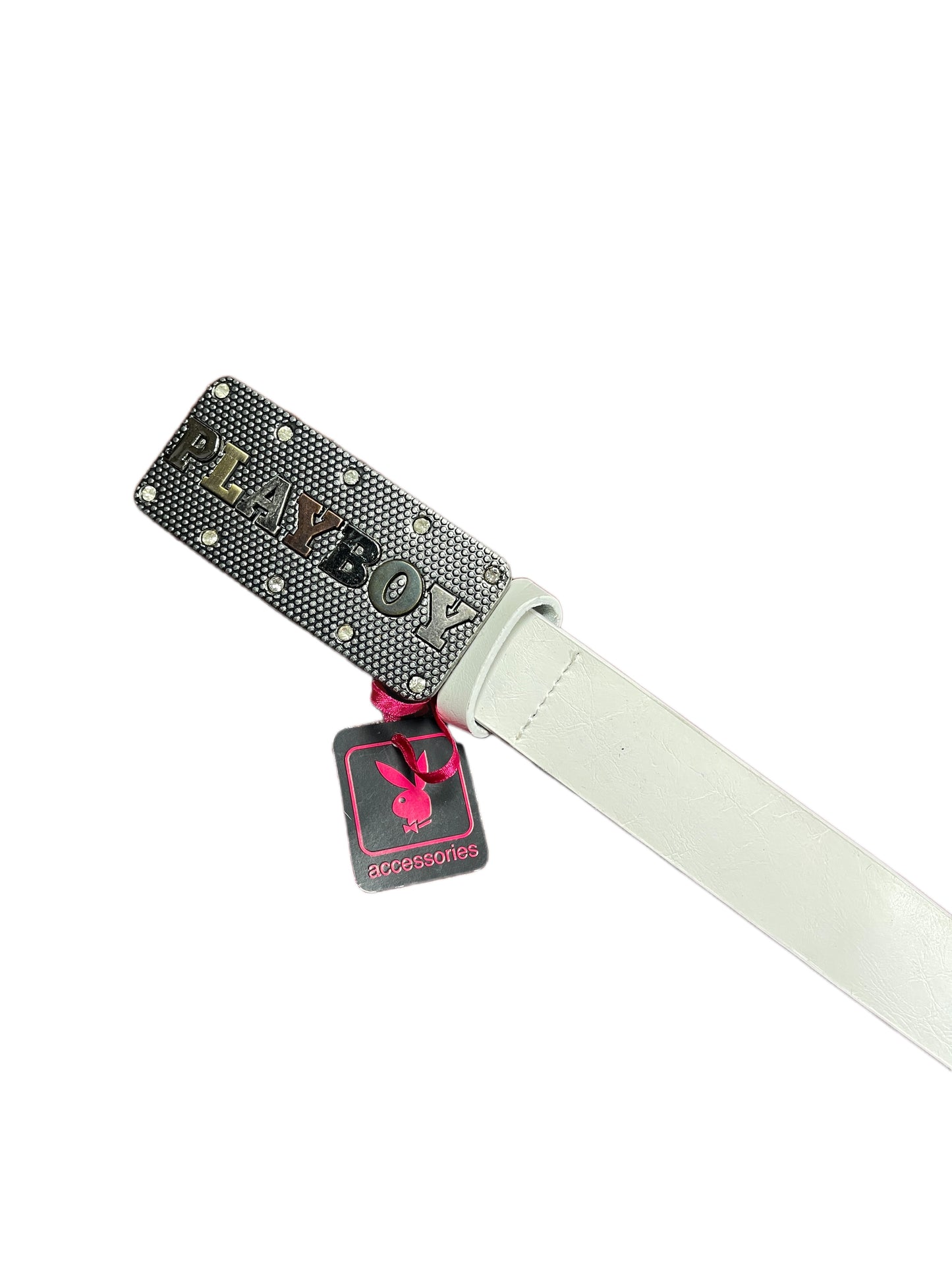 Y2k Playboy Belt White 2004