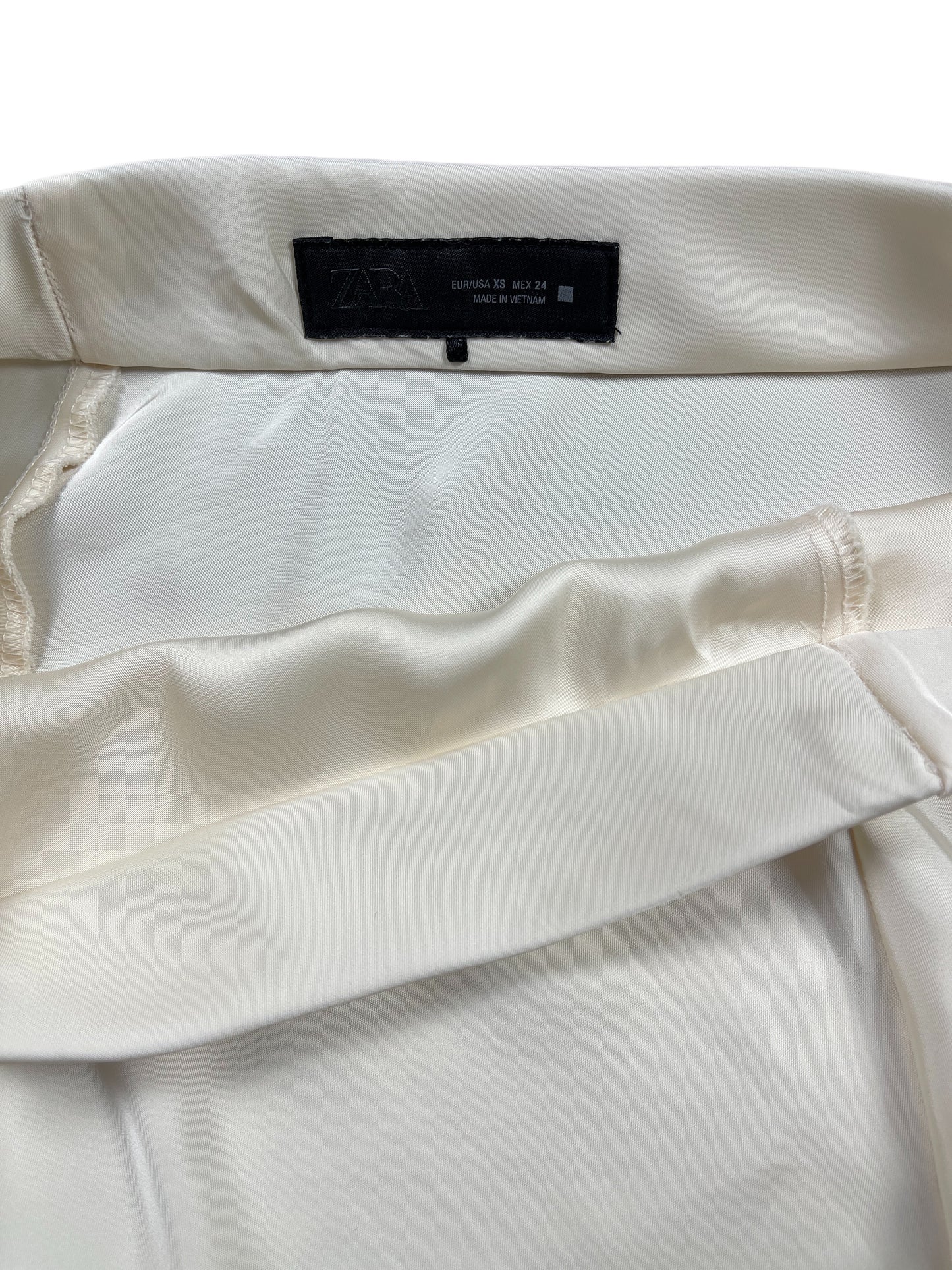 Zara Long Skirt Cream Perlmut - XS