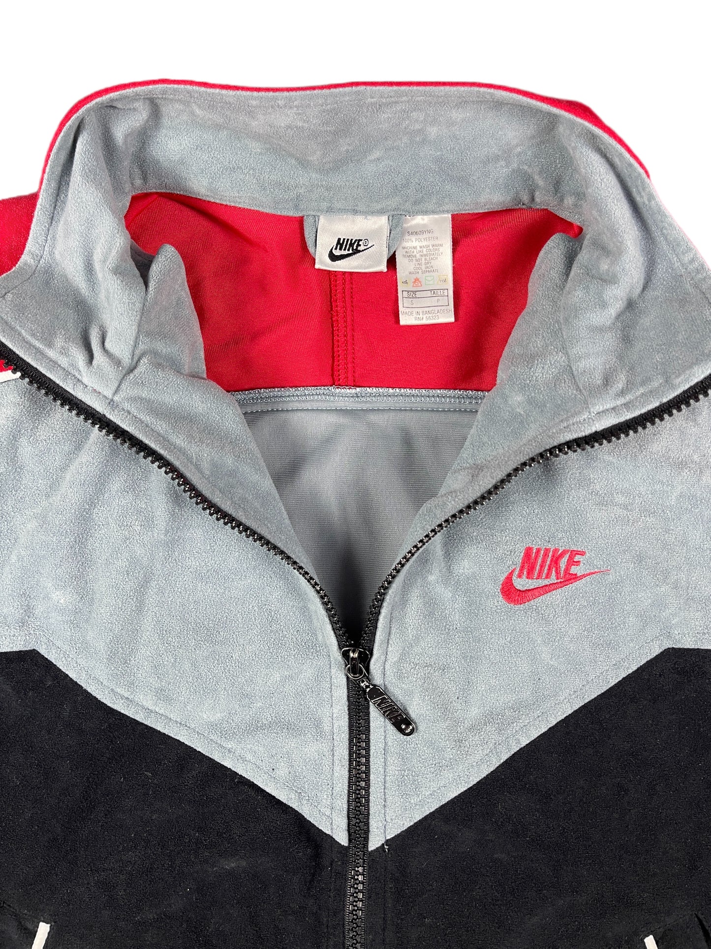 Vintage Nike Sport Flannel Jacket Black Red Gray - S/M