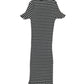 Stradivarius Short Sleeve Dress Black White - S