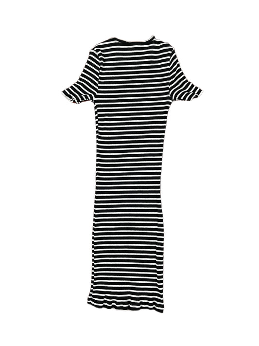 Stradivarius Short Sleeve Dress Black White - S