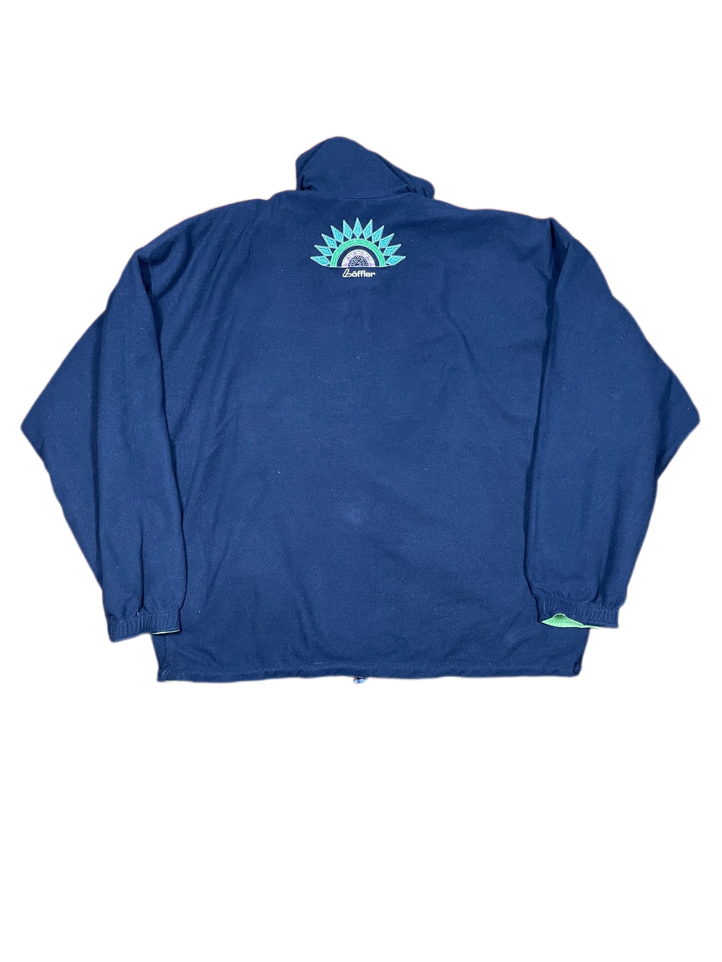 Vintage Löffler Reversible Fleece Green Navy - XL/XXL