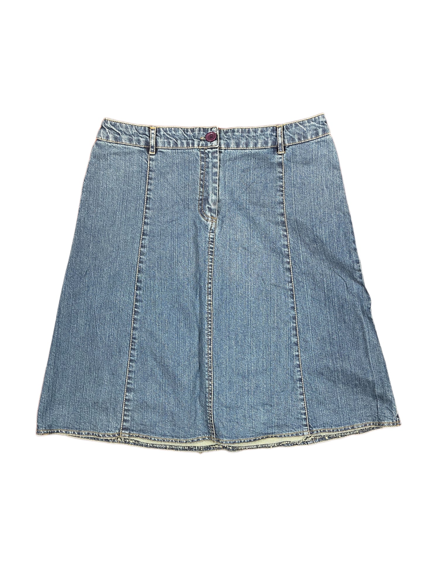 Y2k Anne Lagrange Denim Skirt Blue - XXL
