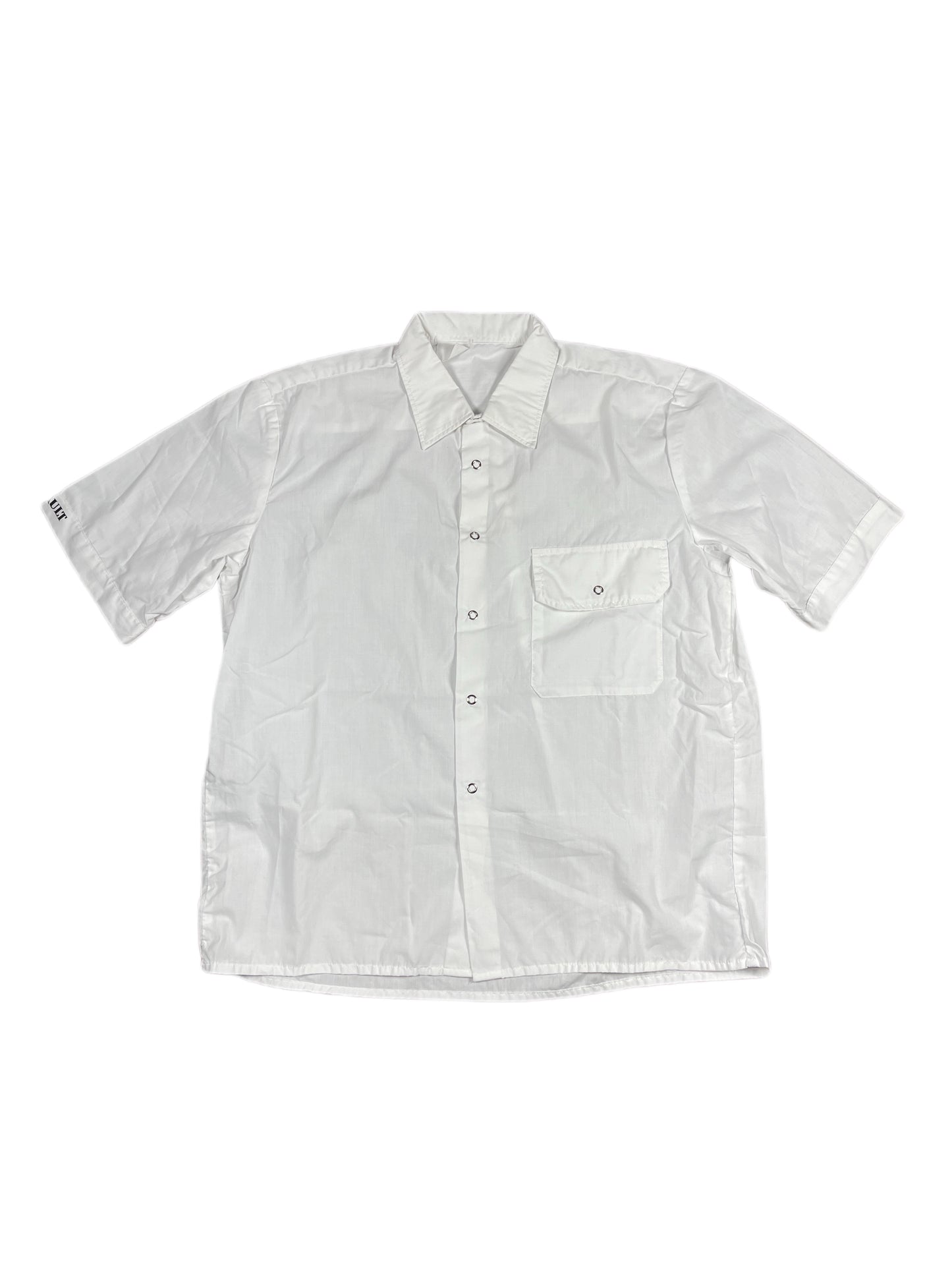 Vintage Renault Work Short Sleeve Shirt White - M