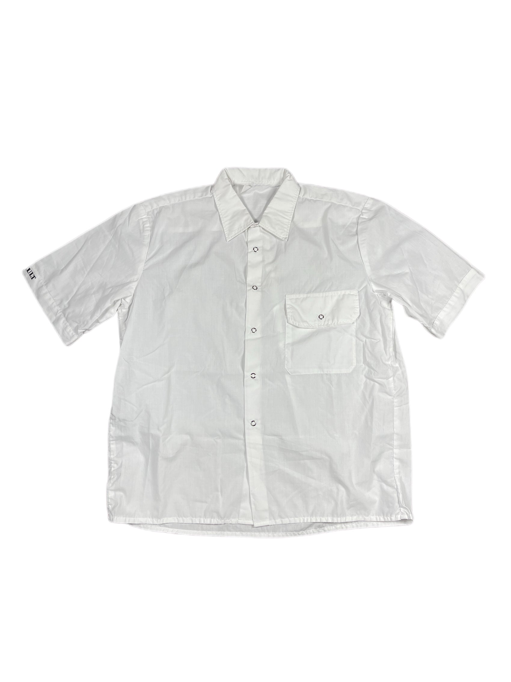 Vintage Renault Work Short Sleeve Shirt White - M