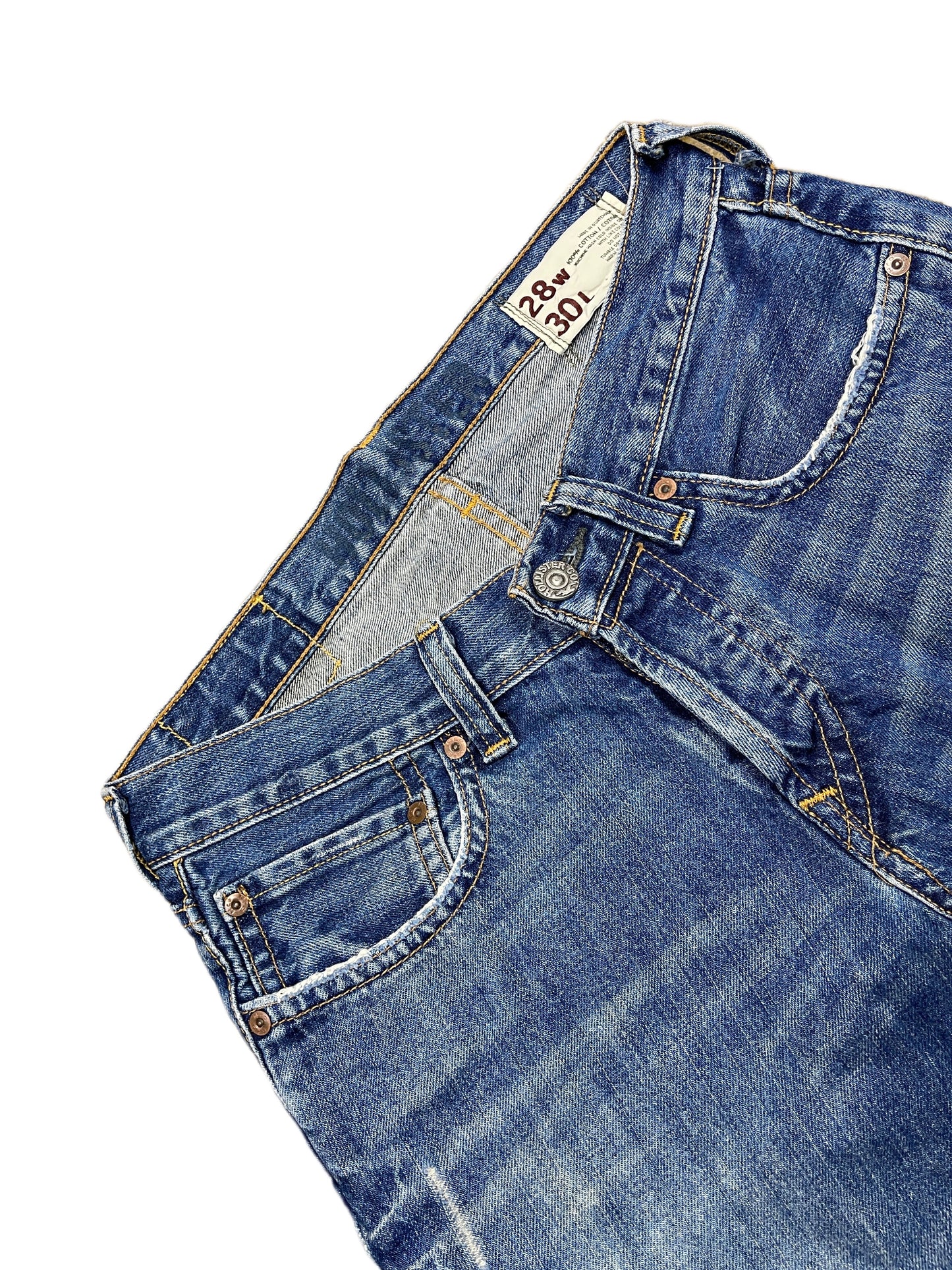 Y2k Hollister Low Waist Bootcut Denim Pants Blue - XS