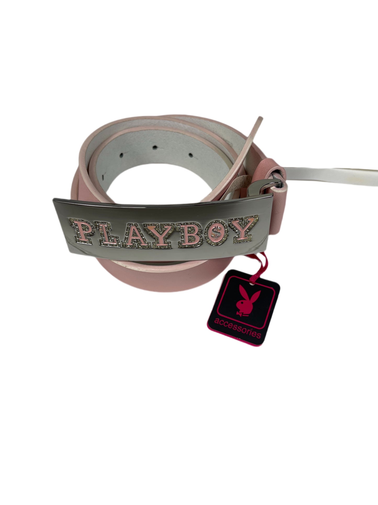 Y2k Playboy Leather Plug In Belt Rose 2004