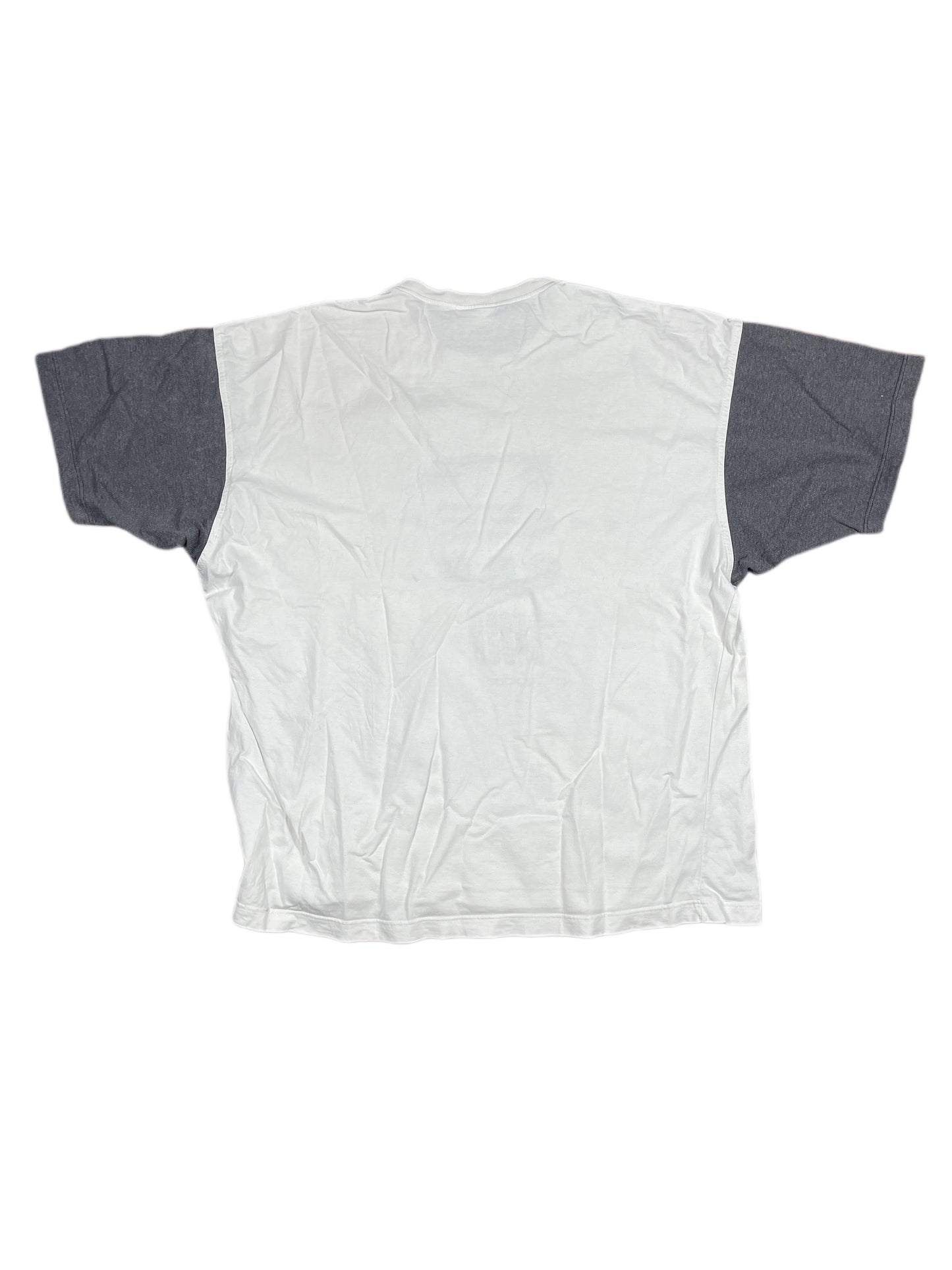 Vintage Adidas 1990s Boxy T-Shirt White Gray - XL